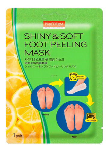Purederm Shiny & Soft Foot Peeling Mask Exfoliacion Pie