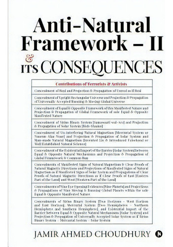Anti-natural Framework - Ii & Its Consequences, De Jamir Ahmed Choudhury. Editorial Notion Press, Tapa Blanda En Inglés