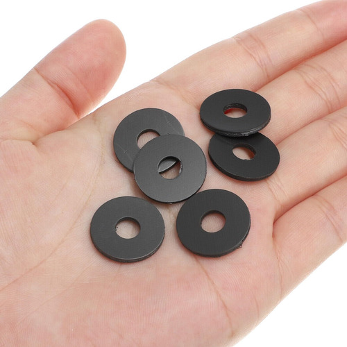 12pçs M6 Arruela Plana De Nylon 6mm Id 17mm Od 1.5mm Junta