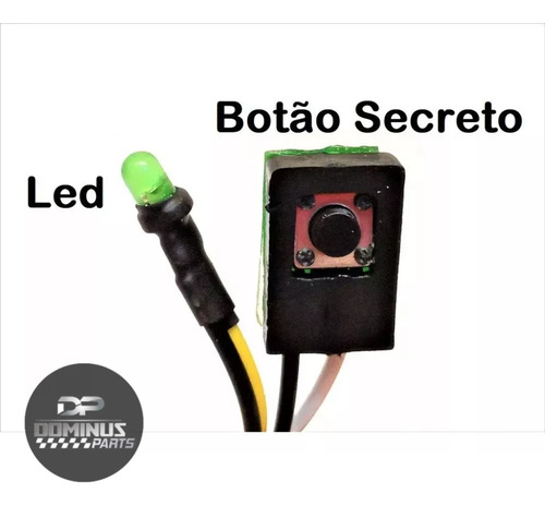 Kit 10 Bloqueador Corta Gasolina Antifurto Botao Secreto Led