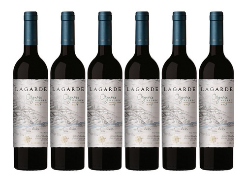 Vino Lagarde Malbec Organico X750cc Caja X6 + Regalo