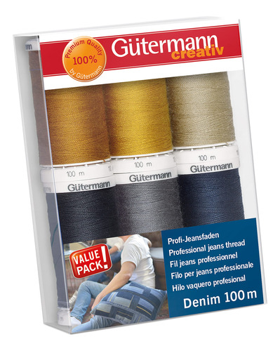 Gutermann Hilo Denim 6 Spls Denim Multicolor