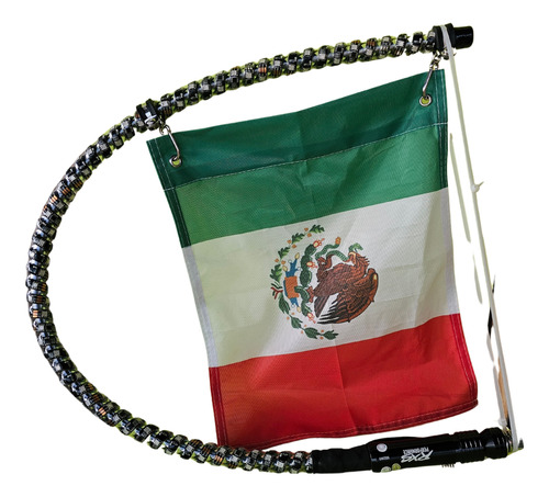 Antena Led 120cm Bluetooth Y Control Bandera Mexico Gratis