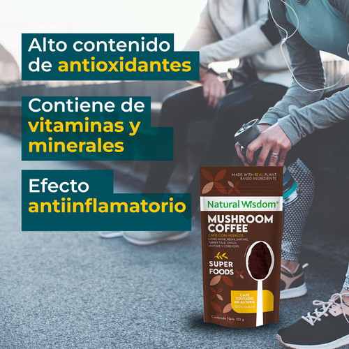 Nw Mushroom Coffee 120gr Café Soluble & Mezcla De Hongos