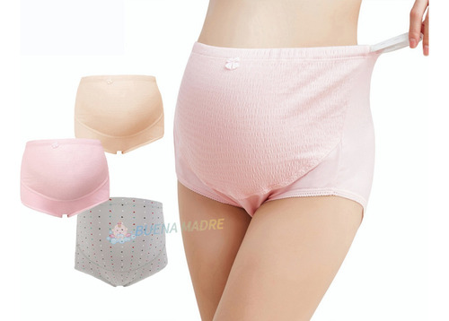 Az. Set De 3 Panti O Pantaletas Maternidad Embarazo Cintura