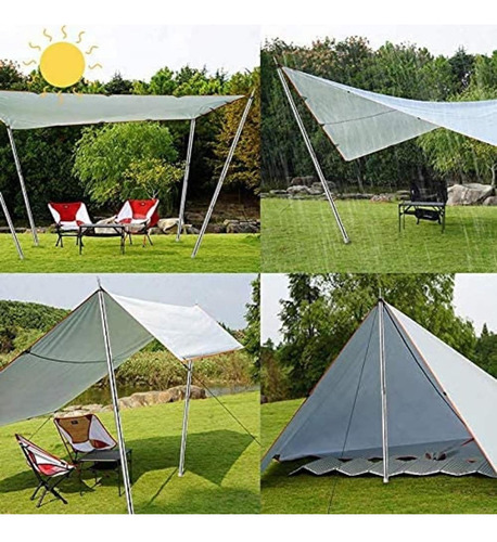 Postes De Camping San Like Ajustables 2 Paquetes Acero
