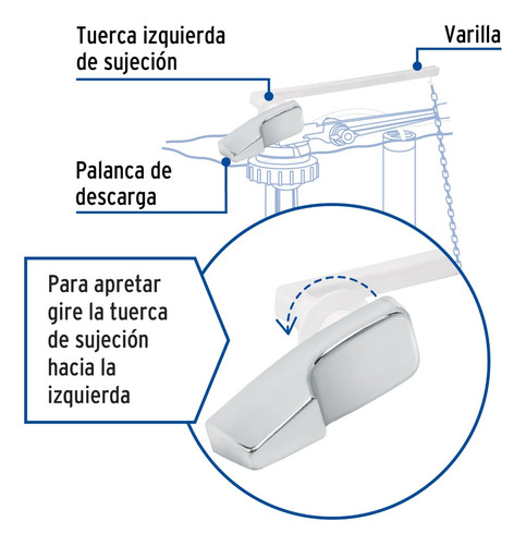 Palanca De Plástico Para Wc, Foset 49504