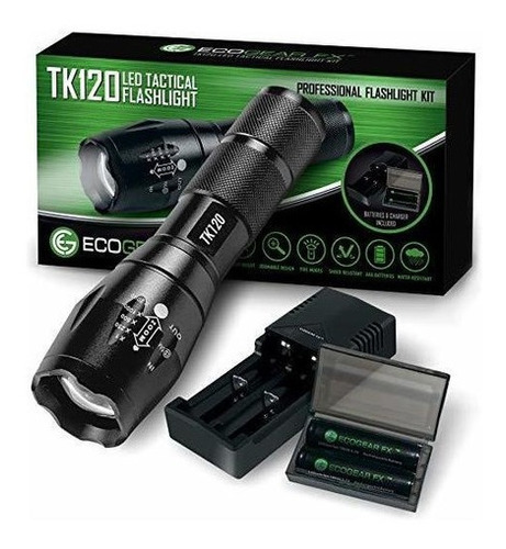 Kit Completo De Linterna Tactica Led - Ecogear Fx Tk120: Lu