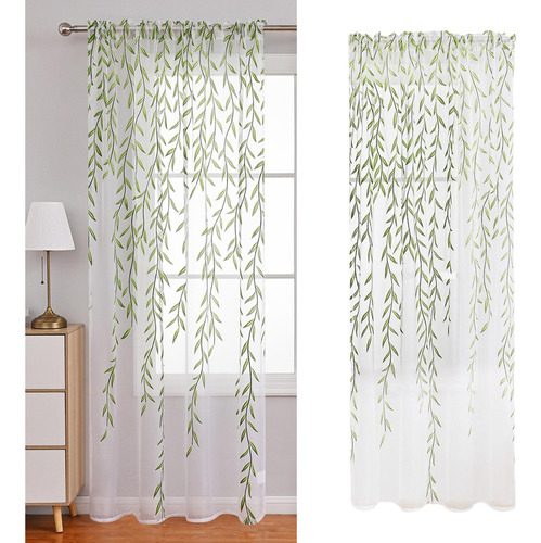 . Cortinas Transparentes Para Ventana, Tratamiento De 270cm
