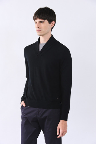Sweater Abuelo Merino Bensimon Negro La