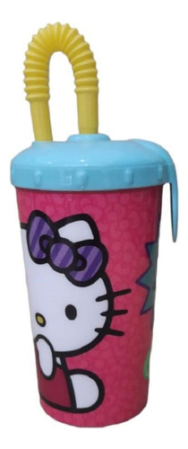 Vasos Con Bombilla Hello Kitty 400 Ml