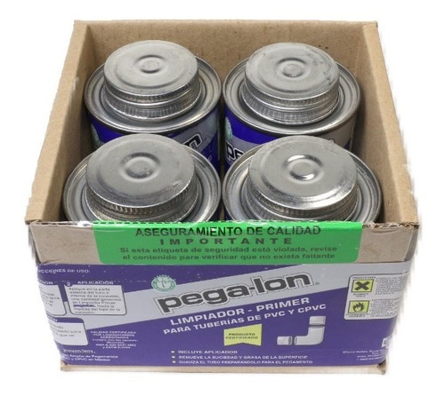 Imagen 1 de 3 de Pegalon Limpiador Primer 2-en-1 Caja Con 4 Botes De 250 Ml