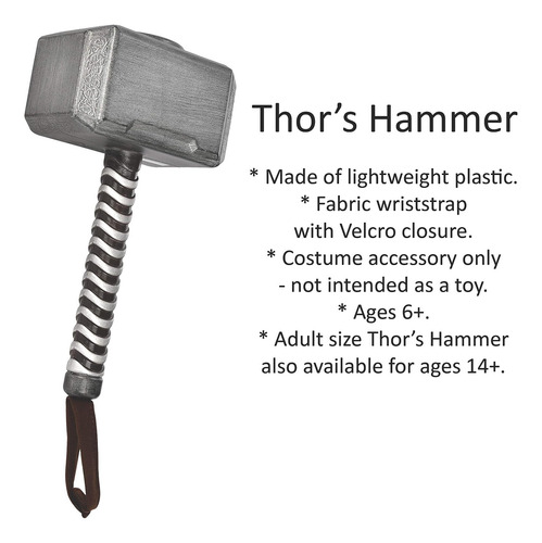 Rubies Marvel Avengers: Endgame Mjolnir Hammer Accesorio Par