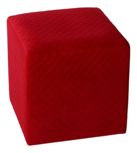 Cortesi Home Sooki - Otomana En Cubo De Terciopelo Rojo, 15 