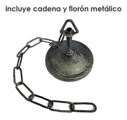 Araña Colgante Lámpara Hierro X5 - Varilla- Colores Estructura Plata