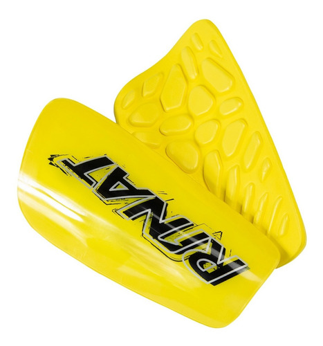 Imagen 2 de 7 de Espinilleras Rinat Aries Amarillas + Porta Espinillera