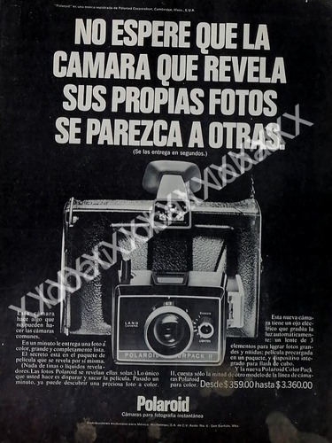 Cartel Retro Camaras Polaroid Colorpack Ii 1969 /583