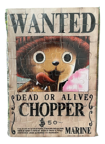 Rompecabezas De Carton 40 Pz Wanted One Piece Chopper 