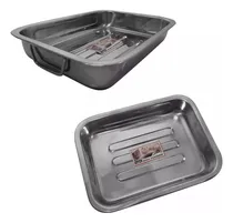 Comprar Asadera Fuente Rectangular Acero Inoxidable C\u002Fasas 25x20cm