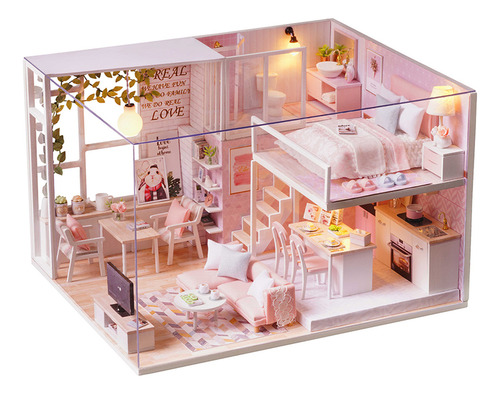 Kit De Casa De Muñecas Tipo Loft En Miniatura Para Bricolaje