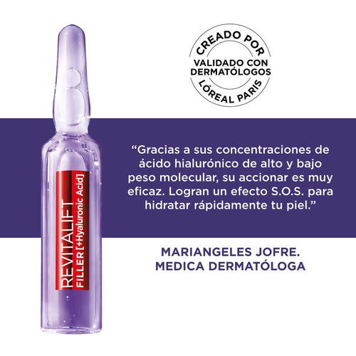 Imagen 6 de 8 de Ampollas L'oréal Paris Revitalift Ácido Hialurónico X 7 U