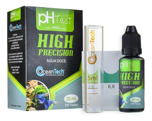 Teste De Ph Para Aquários Ph Test 20ml 250 Testes Ocean Tech