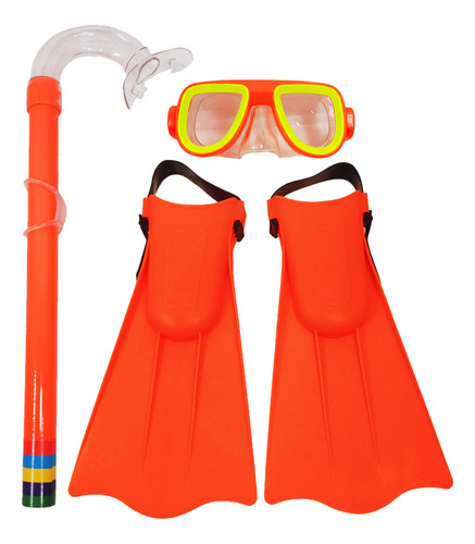 Kit Mergulho Completo Infantil Máscara Snorkel Pé De Pato