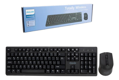 Kit Teclado + Mouse Inalámbrico Philco Spt6354 Black