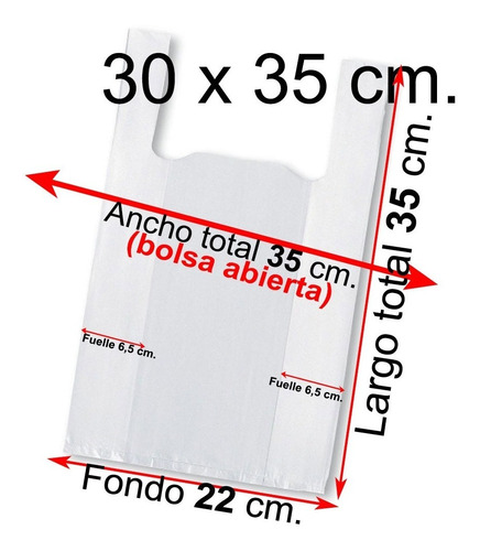 Bolsa Camiseta Para Basura 30x35 - 100 Un