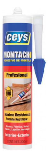 Adhesivo Montaje 300ml Prof Montack Ceys