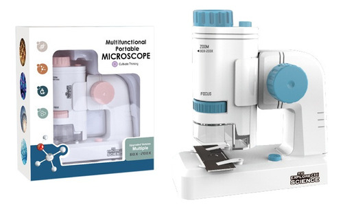 Microscopio De Juguete Regalo Infantil 60x-120x Con Luz Led