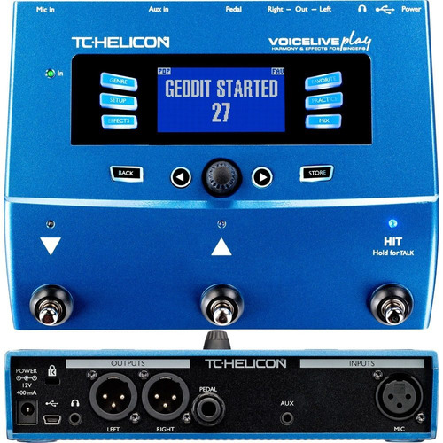 Pedal De Efectos Para Voz, Tc Helicon Voicelive Play