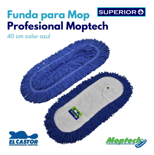 Caja Con 12 Fundas Para Mop Castor® Profesional, 40 Cm