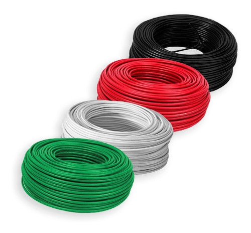 Imagen 4 de 7 de Kit 3 Cajas 100 Mts Cable Iusa Negro,blanco,rojo Thw Cal 10