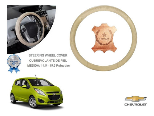 Funda Cubrevolante Beige Piel Chevrolet Spark 2011 A 2015