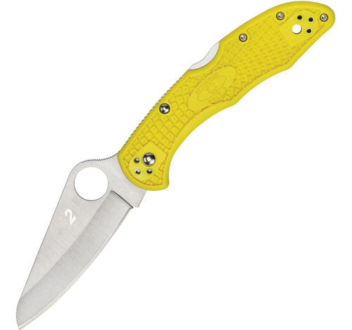 Spyderco Salt 2 Lockback Yellow Frn Satin Plainedge H2