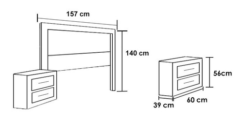 Recamara Pamela Matrimonial 3 Piezas - Capuchi Këssa Muebles