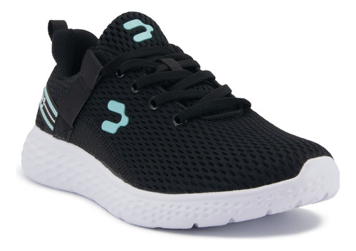 Tenis Deportivo Running Dama Charly Negro/aqua 22-26