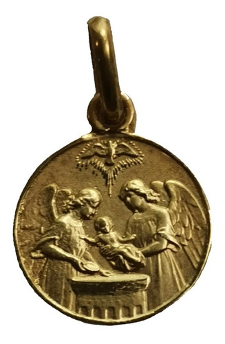 Medalla Oro 14k Bautizo Angeles #184 Bautizo Comunión 