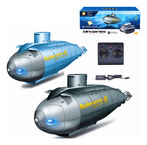 Mini Juguete Led Submarino Rc De 2 Canales Con Control Remot