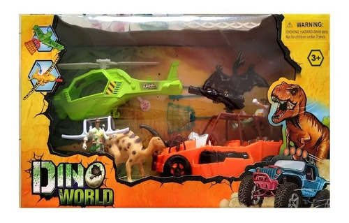 Set Juego Rescate Mundo Dinosaurio Jurasico Dino World