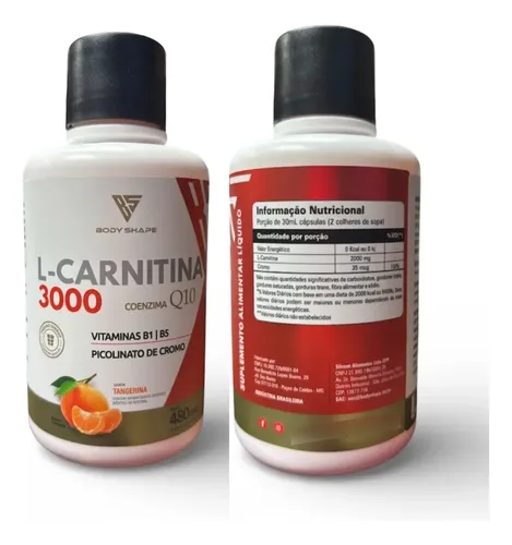 termogenico l carnitina L-carnitina 3000mg Termogênico 30 Ml Body Shape TERMOGENICO L- CARNITINA LIQUIDA 2300MG