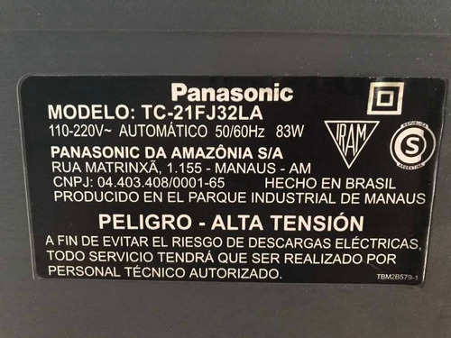 Tv Panasonic 21 Pantalla Plana Crt