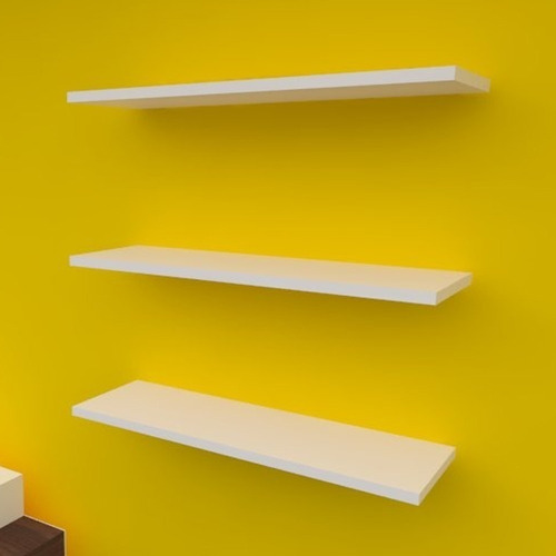 3 Prateleiras Mdf Branca Nicho Organizador 60 Cm Sala