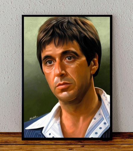 Cuadro 33x48 Poster Enmarcado Tony Montana Scarface Peli