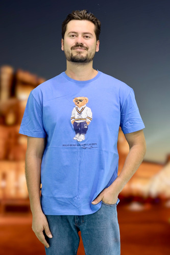 Playera Polo Bear By Ralph Lauren Azul Mod. 710973156003