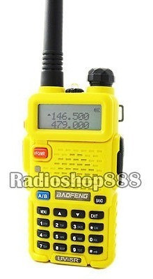 Amarillo Doble Banda Modelo Uv-5r Dual Band Radio Fm 65-108m