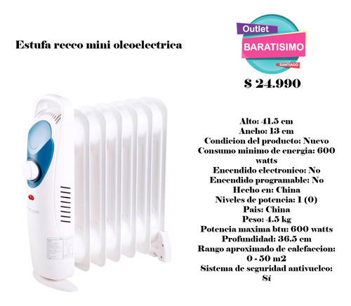 Mini Calefactor Oleoeléctrico Df-600h1-7