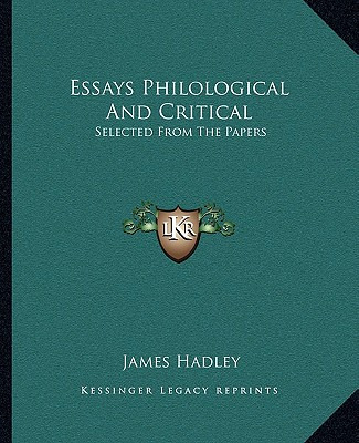 Libro Essays Philological And Critical: Selected From The...