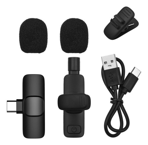 Mini Micrófono Lavalier Inalámbrico Con Clip Omnidireccional